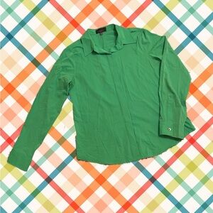 Green Long Sleeve Blouse Medium